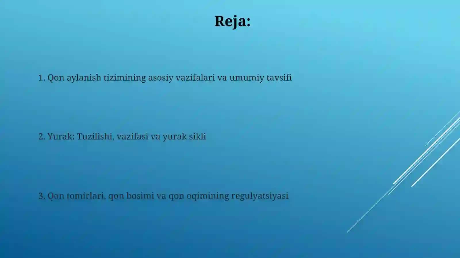 Fizologiya faniga kirish qon aylanish tizimining fizologik asoslari 2