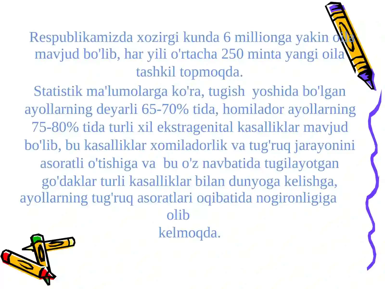 Ayollarni profilaktik kо‘rikdan о‘tkazish tartibi va ahamiyati 2