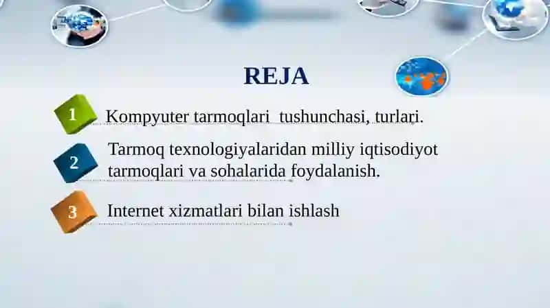 Tarmoqlar texnologiyasidan foydalanish 2
