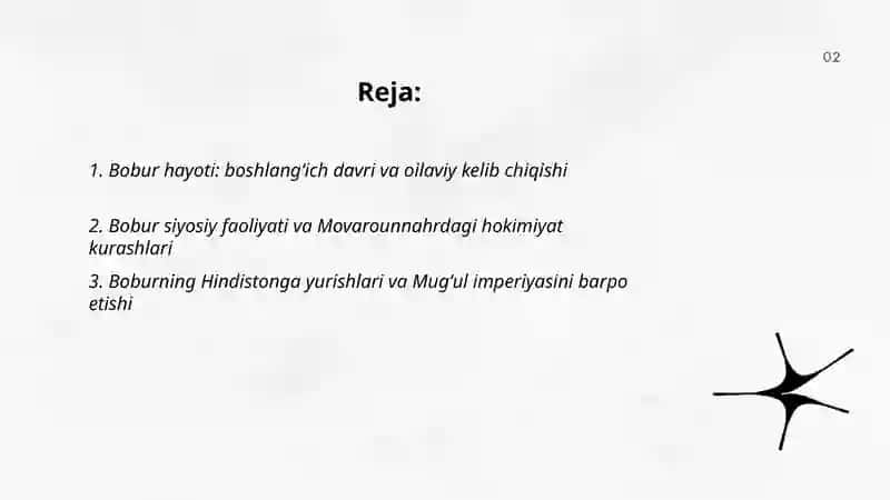 Akademik litseylar uchun Bobur hayoti va ijodini oʻrganish 2