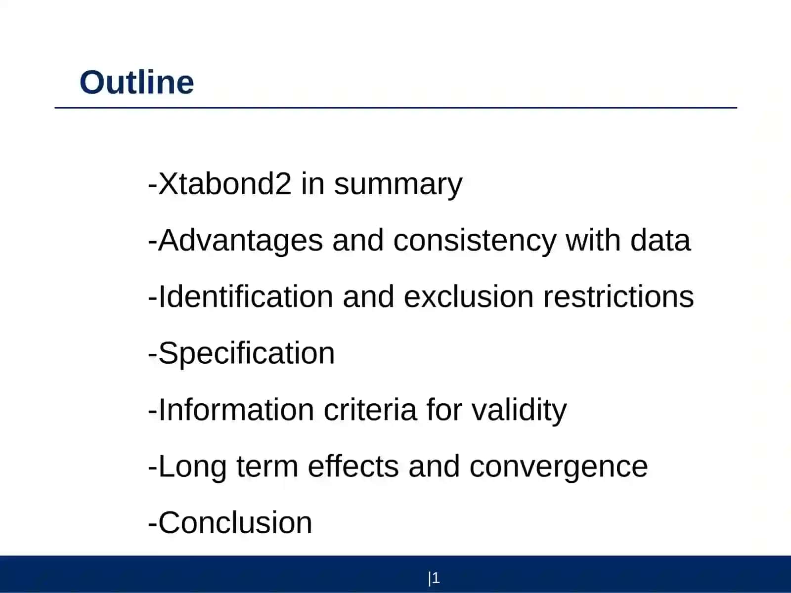 Xtabond2 2