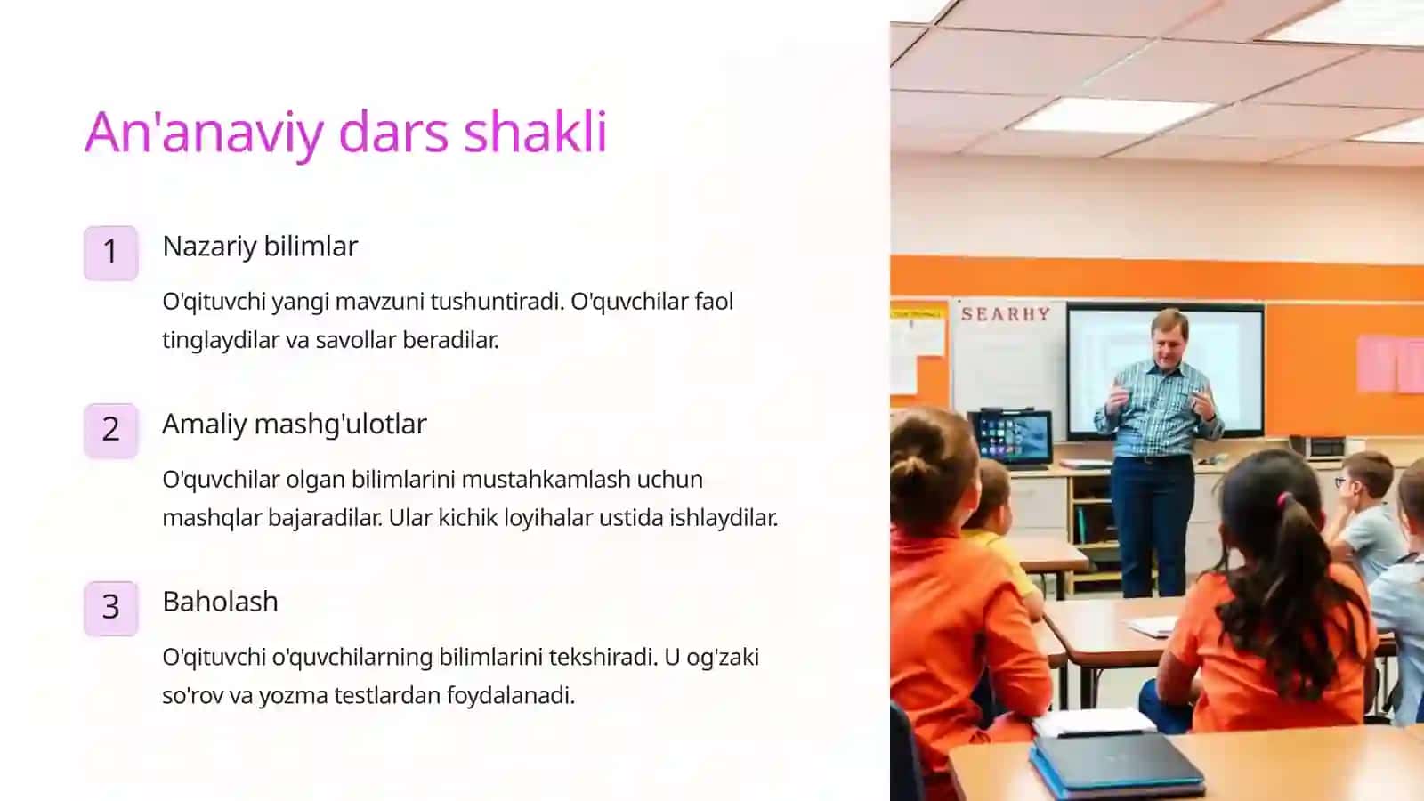 Texnologiya ta'limida o'qitishning shakl va metodlari 2