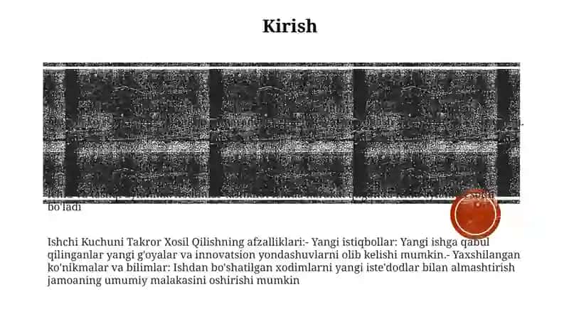 Ishchi Kuchuni Takror Xosil Qilish Va Uningxususiyatlar 2