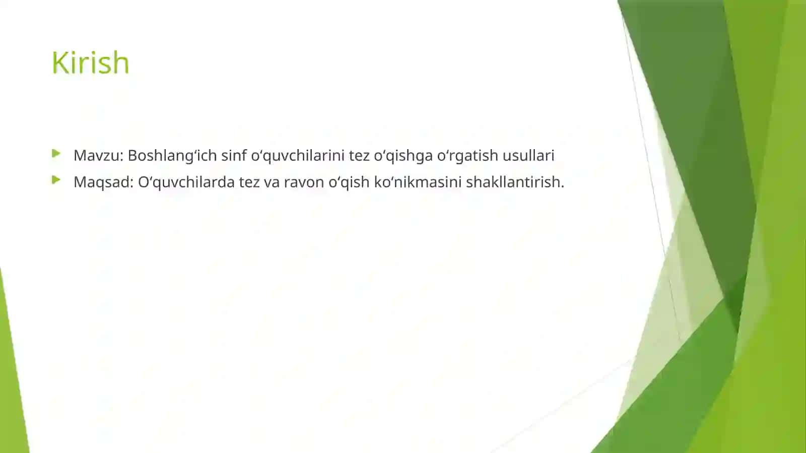 Boshlangʻich sinf oʻquvchilarini tez oʻqishga oʻrgatish usullari 2