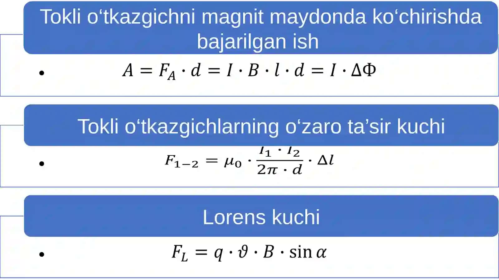 Fizika 11-sinf Masalalar yechish 2