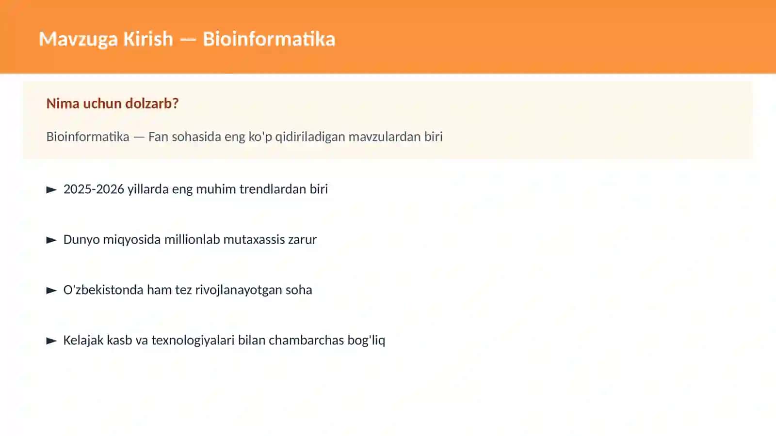 Bioinformatika 2