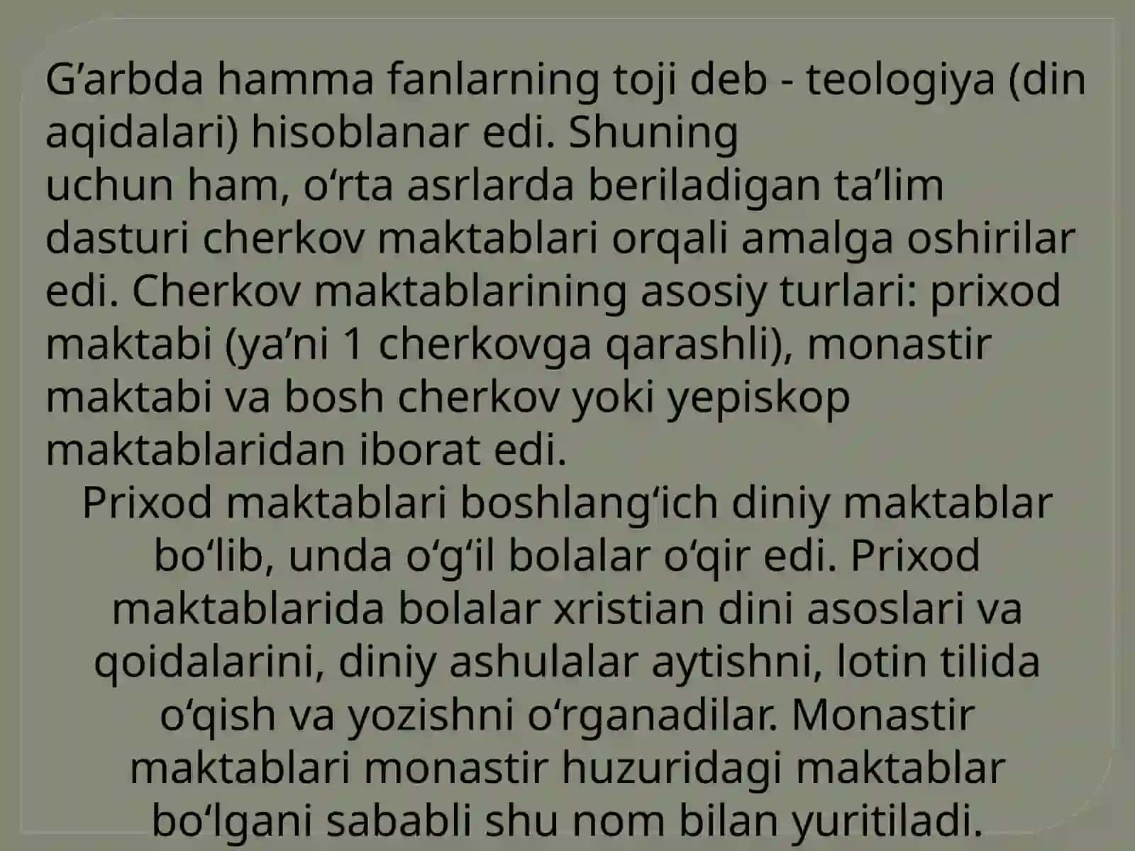 G'arb uğonish davrida pedagogika fanining taraqqiyoti 2