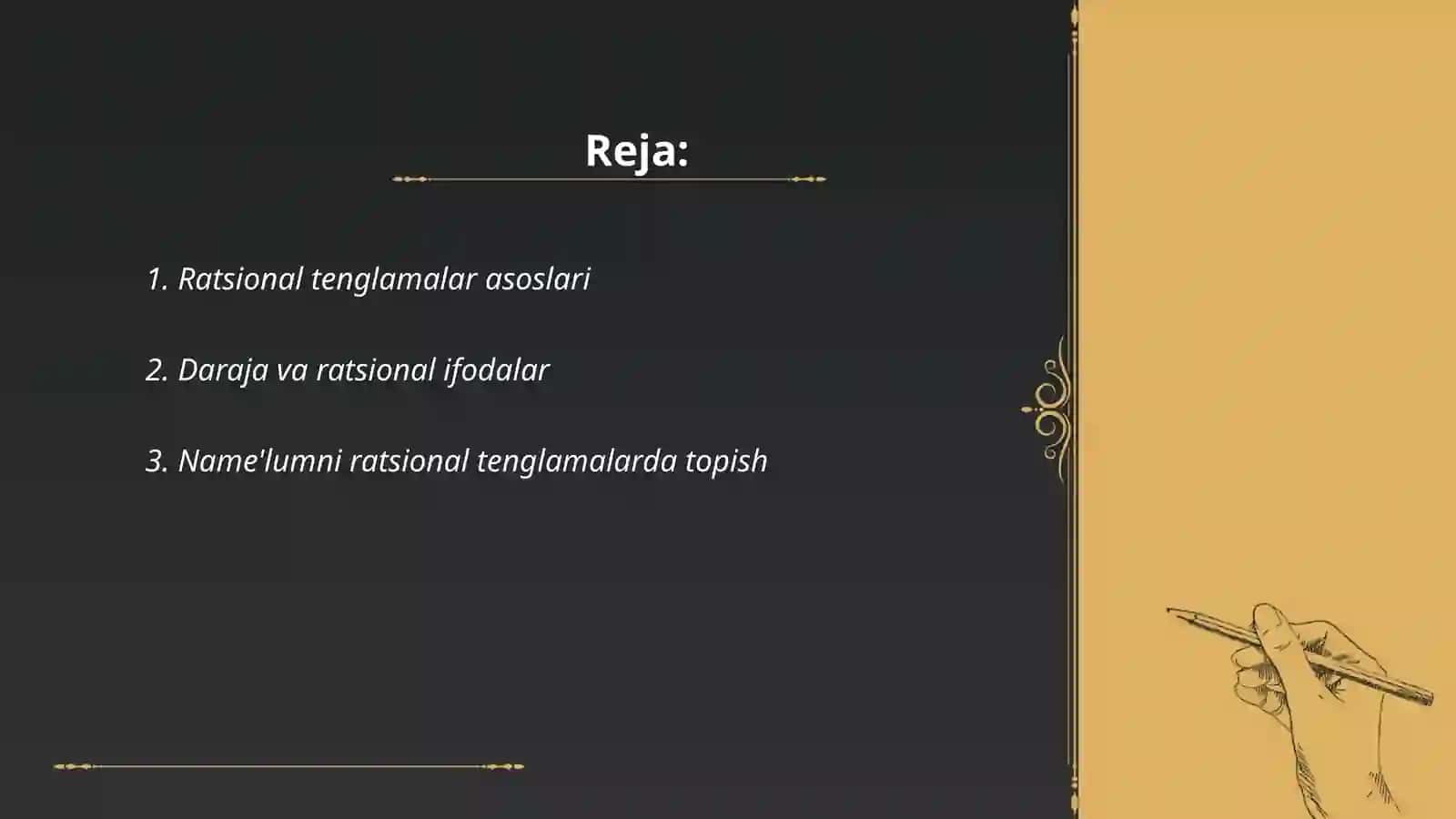 Ratsional tenglamalar 2