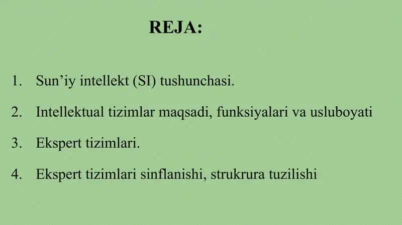 Suniy intelekt taqdimot 2