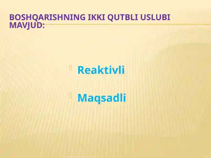 TEXNIK TIZIMLAR VA ULARNI BOSHQARISH USLUBLARI 2