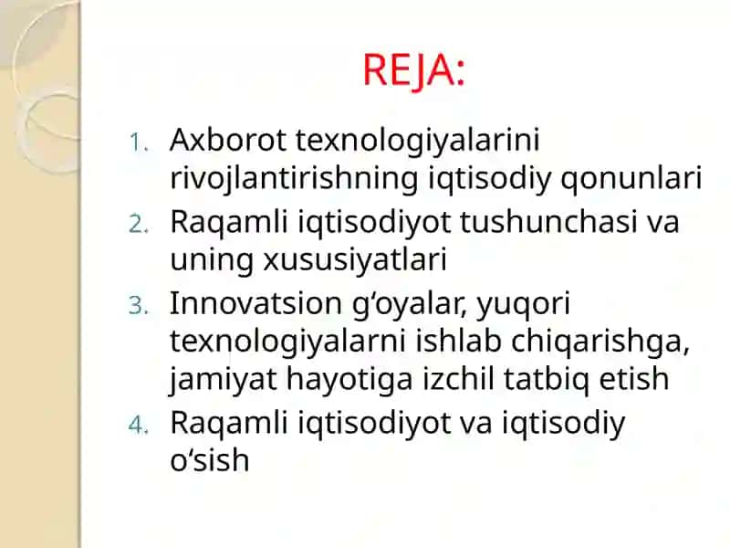 Raqamli iqtisodiyot 2