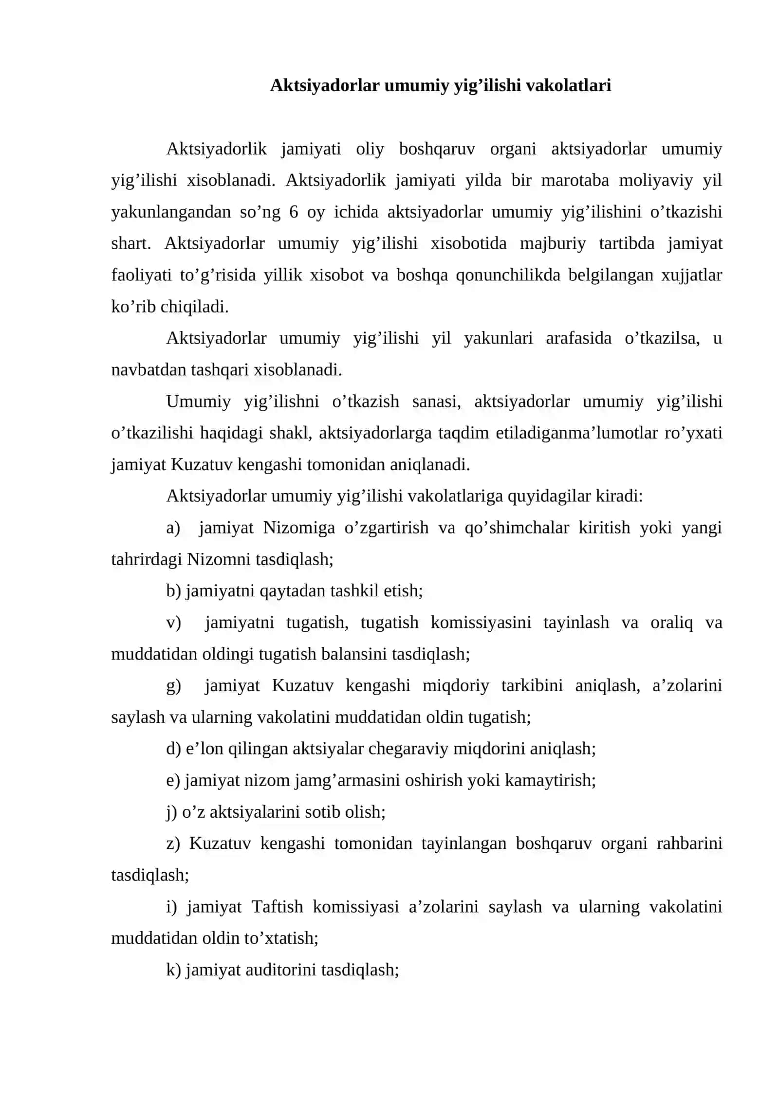 Aktsiyadоrlar umumiy yig’ilishi 2