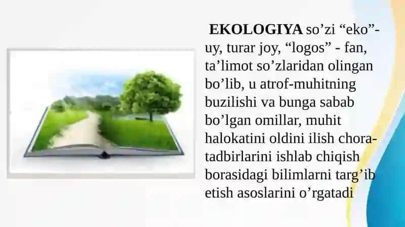 Ekologik madaniyatni shakllantirish 2