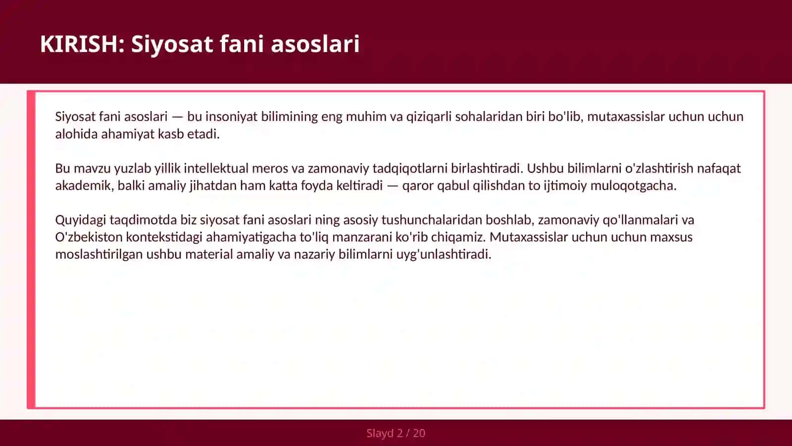 Siyosat fani asoslari 2