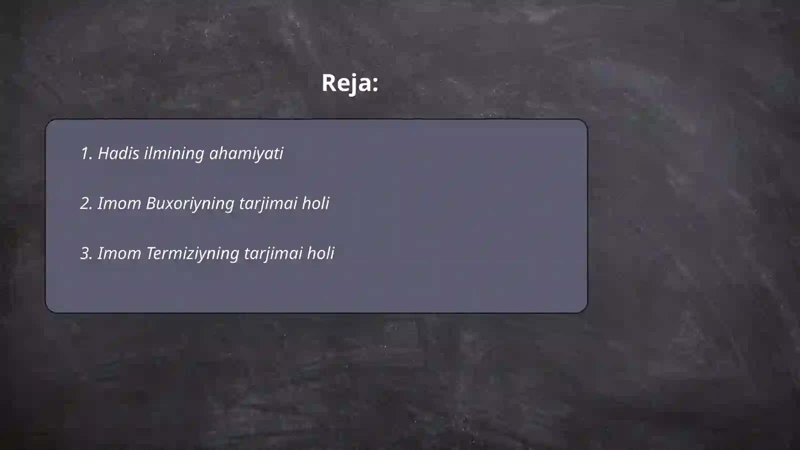 Imom Buxoriy va Imom Termiziyning hadis ilmiga qoʻshgan hadislarni qiyosiy tahlili 2