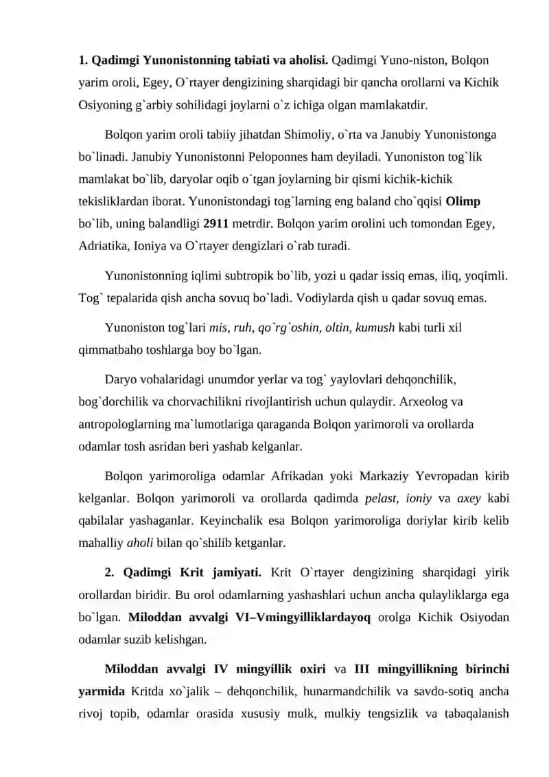 Eng Qadimgi Yunoniston 2