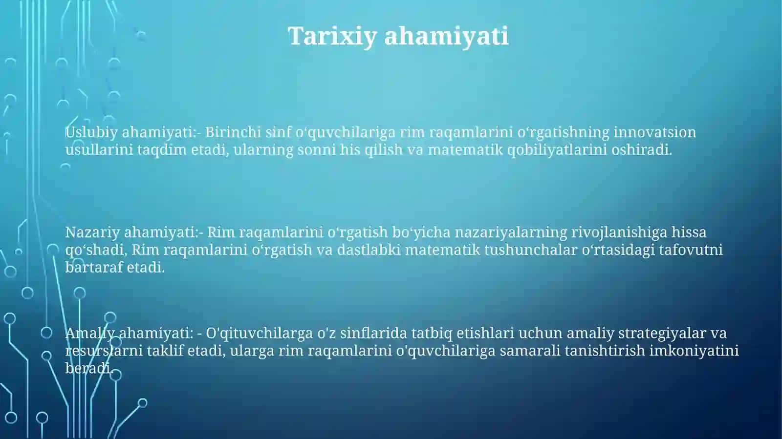 1-Sinf O‘Quvchilariga Rim Raqamlarini O‘Rgatish Metodlari 2