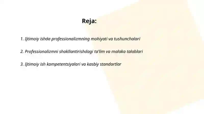 Ijtimoiy ishda professionalizmning mohiyati va tushunchalari 2