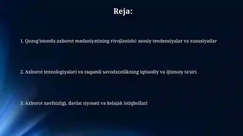 Markaziy osiyoda axborot madaniyatining o'rni( Qozog'iston misolida) 2