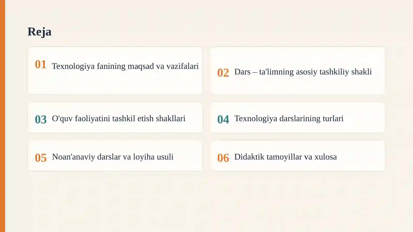 TEXNOLOGIYA DARSLARINI TASHKIL ETISH SHAKLLARI VA ULARNING DIDAKTIK XUSUSIYATLARI 2