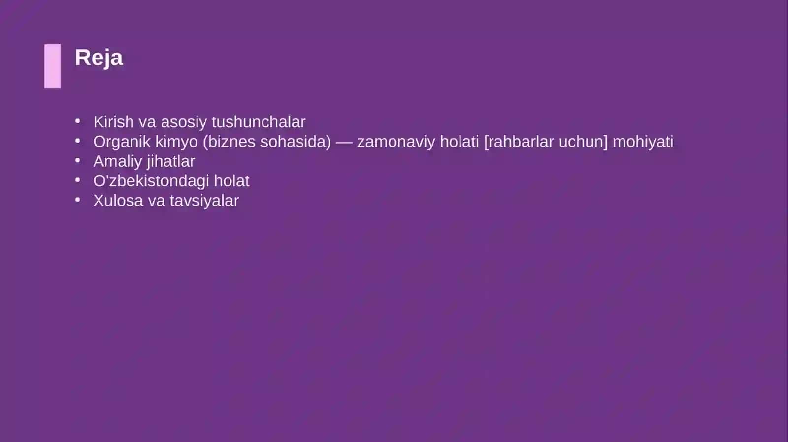Organik kimyo (biznes sohasida) — zamonaviy holati [rahbarlar uchun] 2