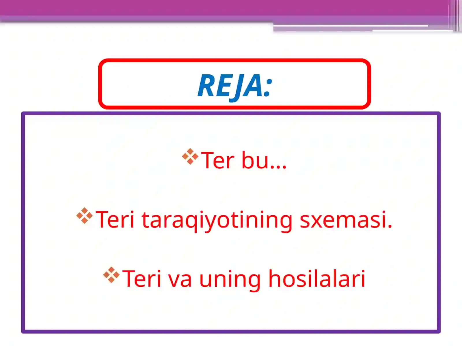 Terivauning hosilalari 2