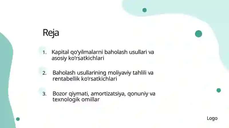 Kapitalqo‘yilmalarnibaholashusullari 2