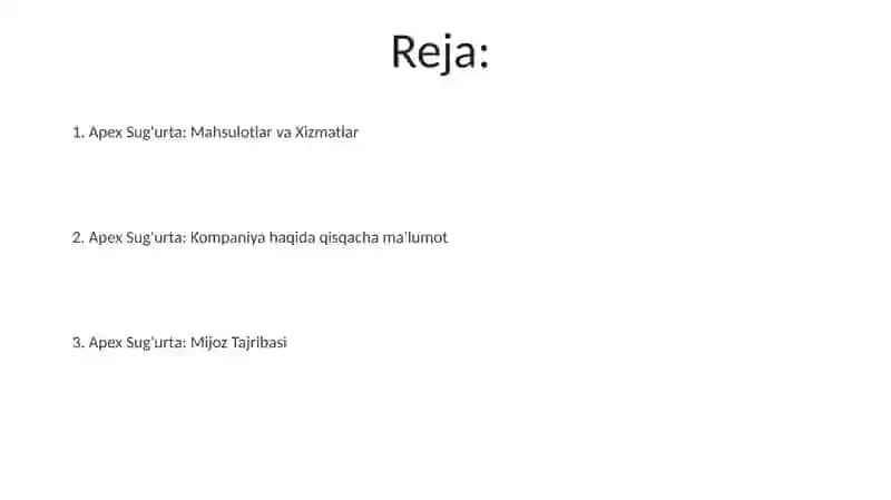 Apex Sug'urta Kompaniyasi 2