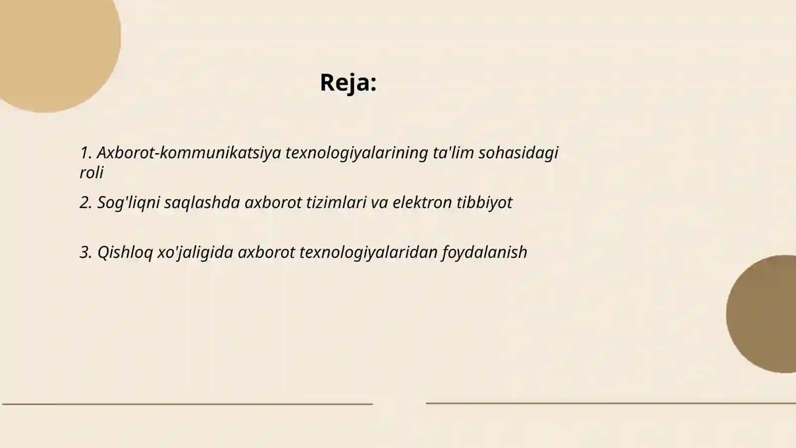 Axborot va uning turli sohalarda qo'llanilishi 2