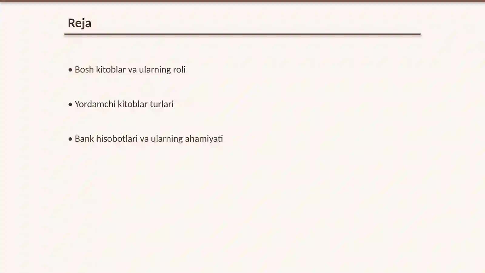 Banklarda bosh va yordamchi kitoblar 2