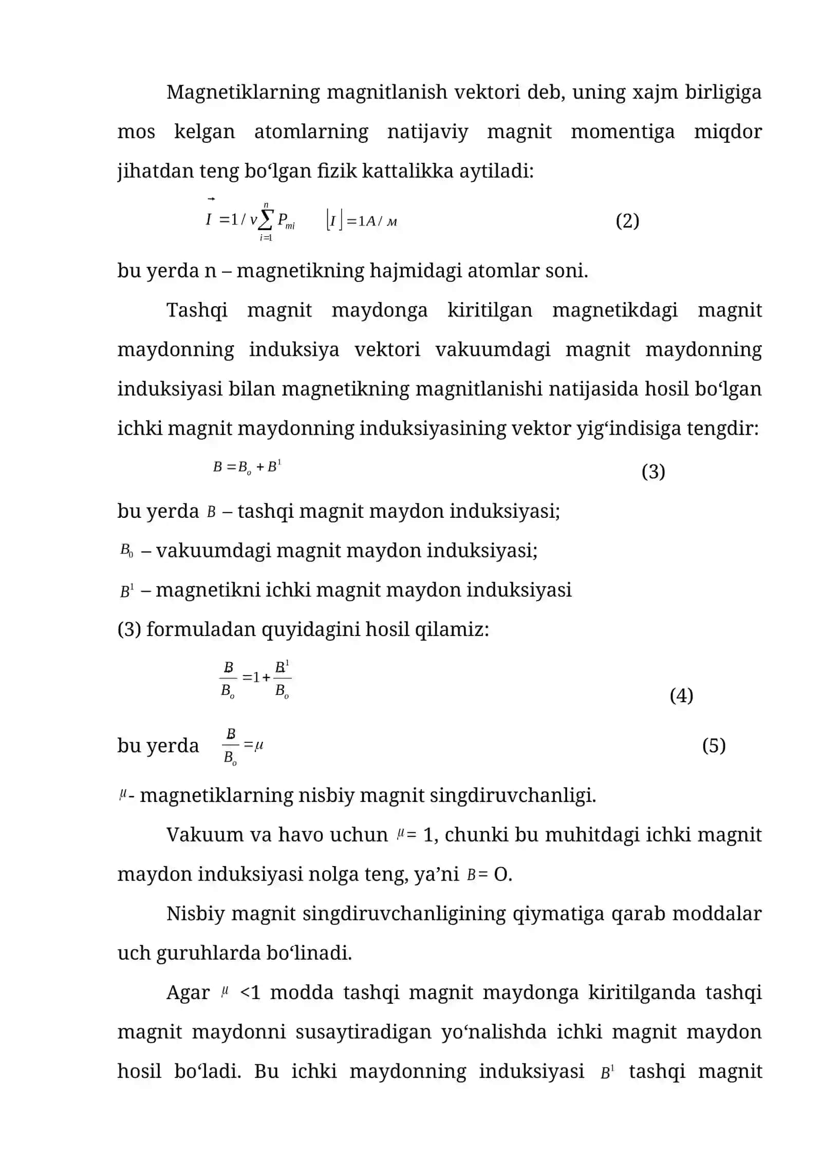 Moddalardagi magnit maydoni 2