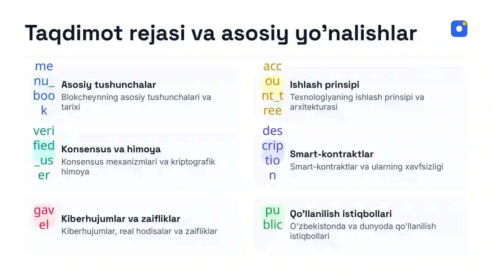Blokcheyn texnologiyasi va uning xavfsizlik jihatlari 2