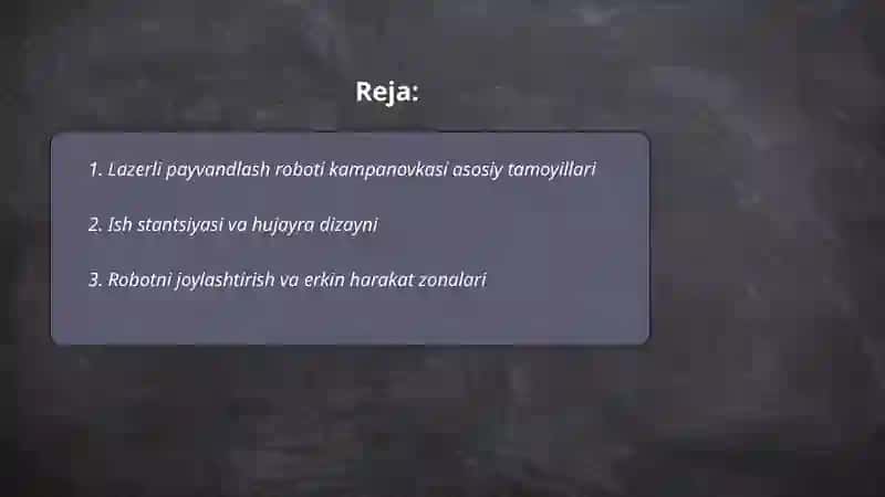 Lazerli payvandlash roboti kampanovkasi 2