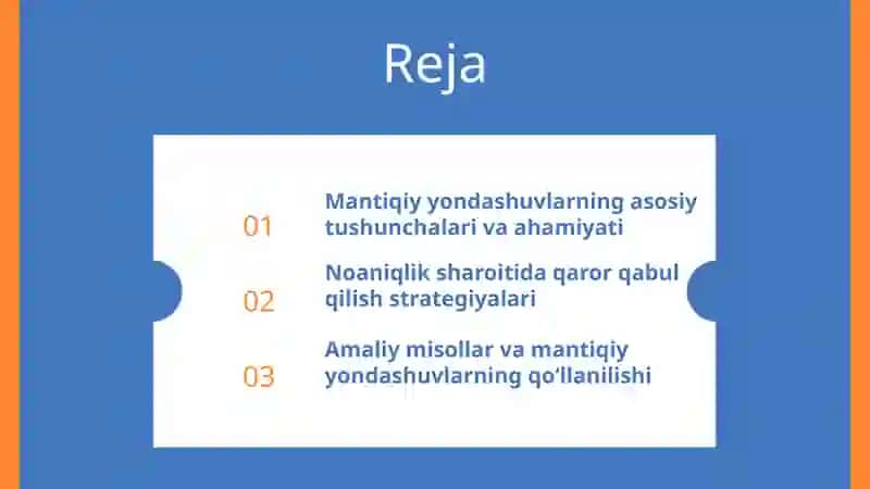 Mantiqiy yondashuvlar 2