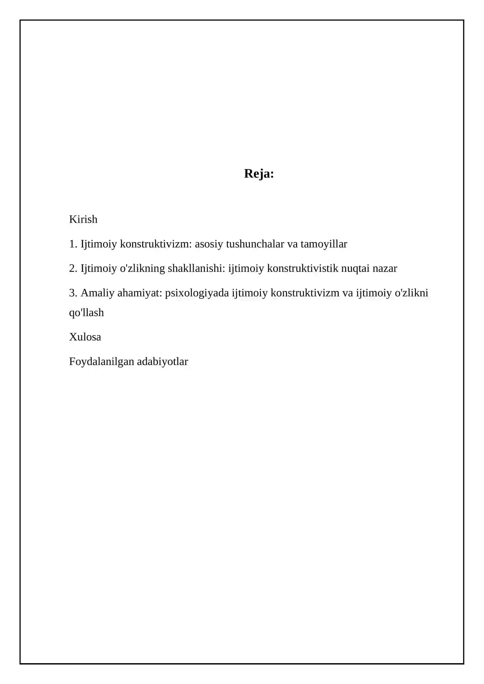 Sotsial konstruktivizm va shaxsning ijtimoiy identliligi 2