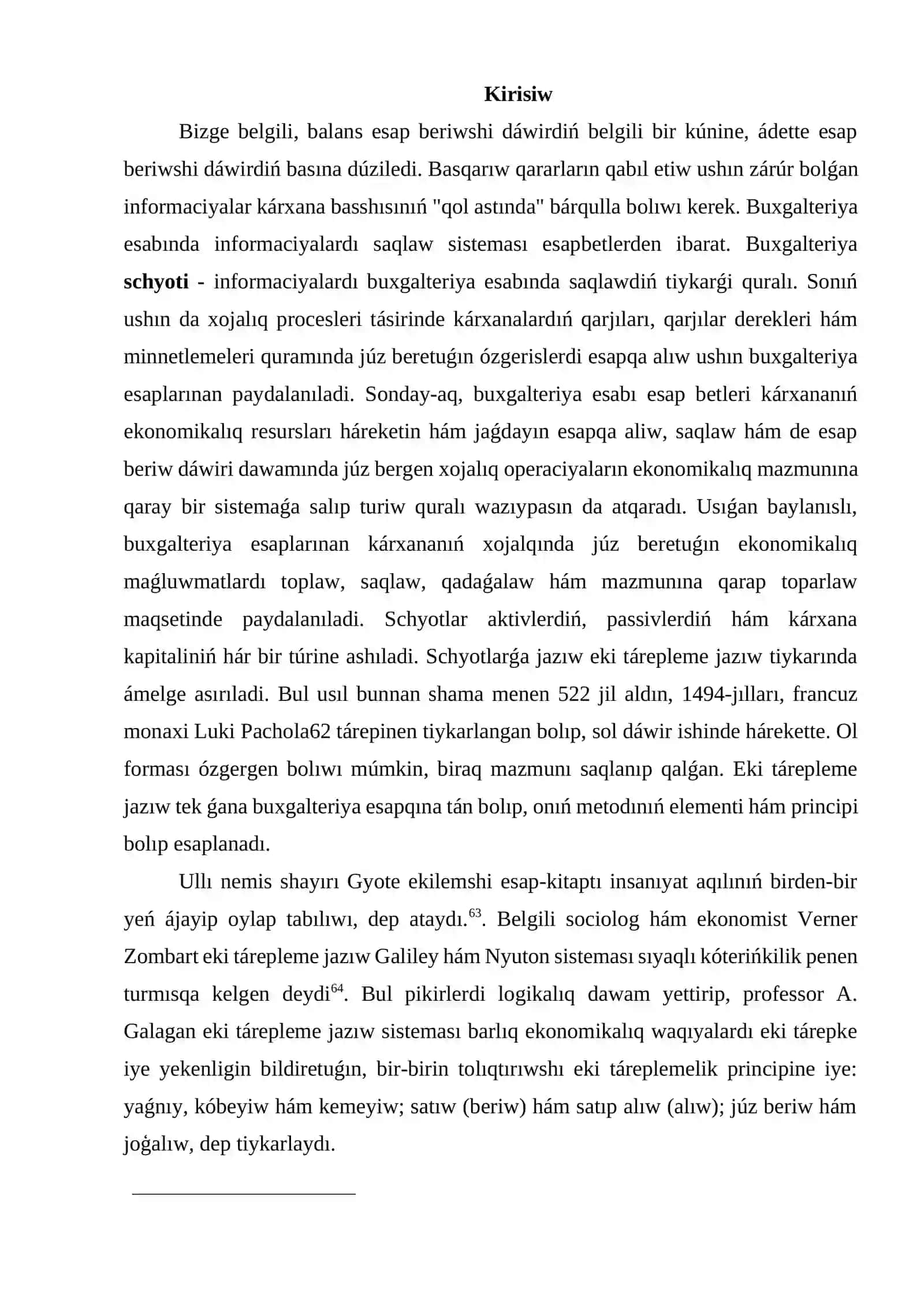 Buxgalteriya esabınıń schyotlar jobası 2
