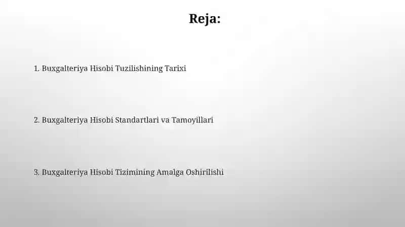 Buxgalteriya Hisobini Tashkil Etish 2