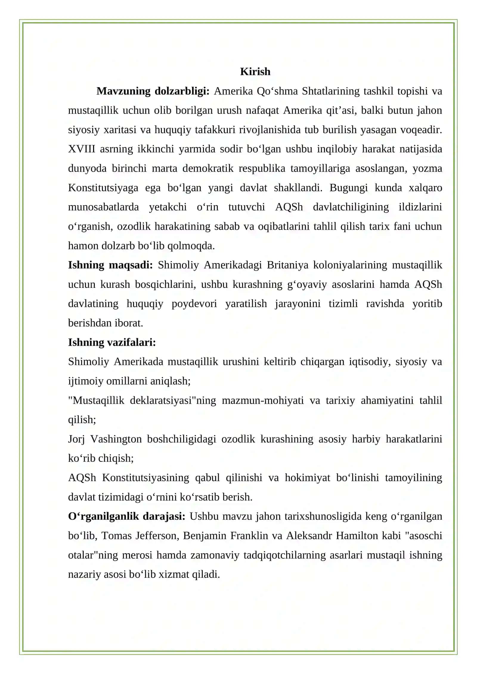 Shimoliy Amerikada mustaqillik urushi 2