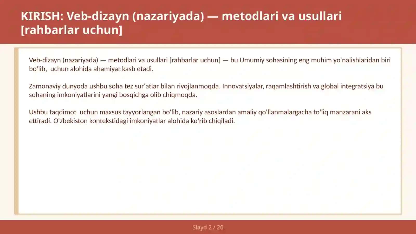 VEB-DIZAYN (NAZARIYADA) — METODLARI VA USULLARI [RAHBARLAR UCHUN] 2