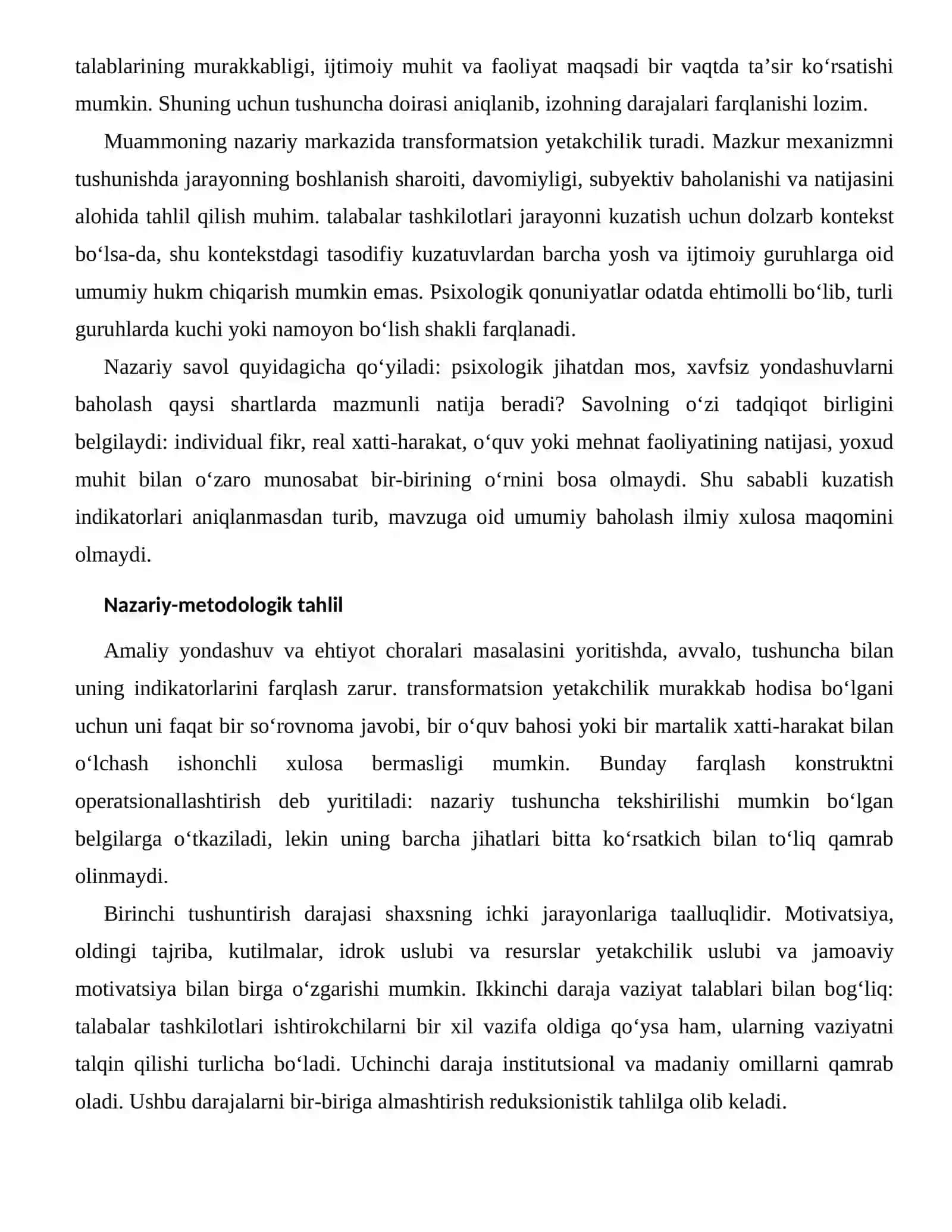 YETAKCHILIK USLUBI VA JAMOAVIY MOTIVATSIYANING RIVOJLANTIRISH VA PROFILAKTIKA YO‘LLARI 2