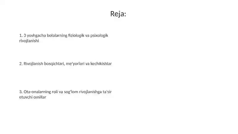 3 yoshgacha bo'lgan bolalarning fiziologik va psixologik rivojlanishi 2
