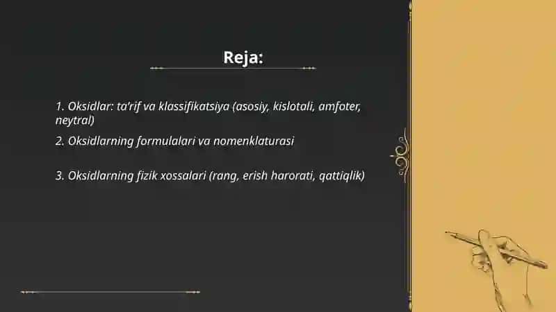 Oksidlar va tuzlar 2
