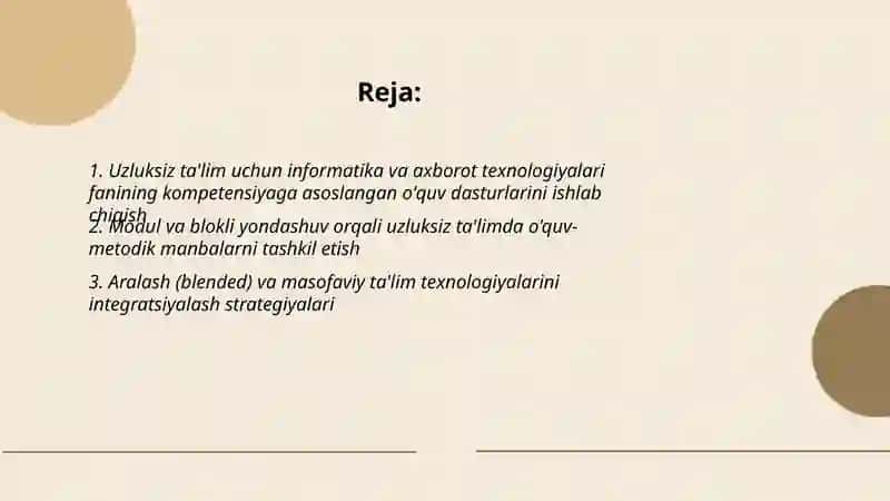 Uzluksiz ta'lim tizimida informatika va axborot texnologiyalari 2