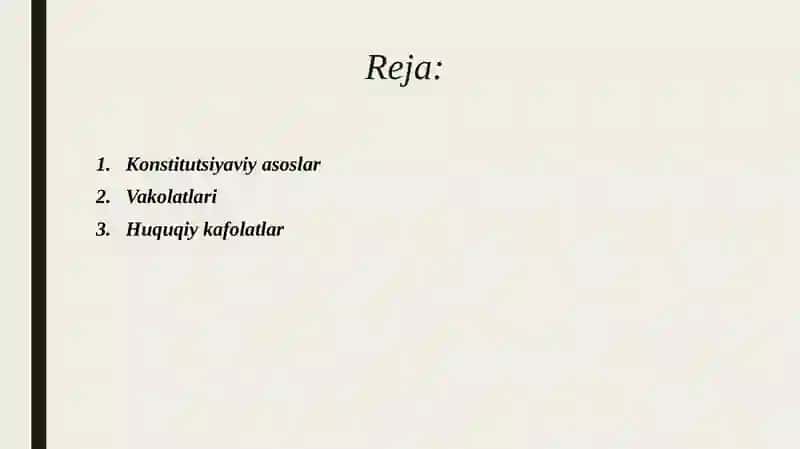 O‘zbeksiton Respublikasi Prezidentining huquqiy holati 2