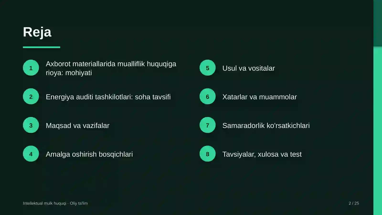 energiya auditi tashkilotlarida axborot materiallarida mualliflik huquqiga rioya qilish 9354 2