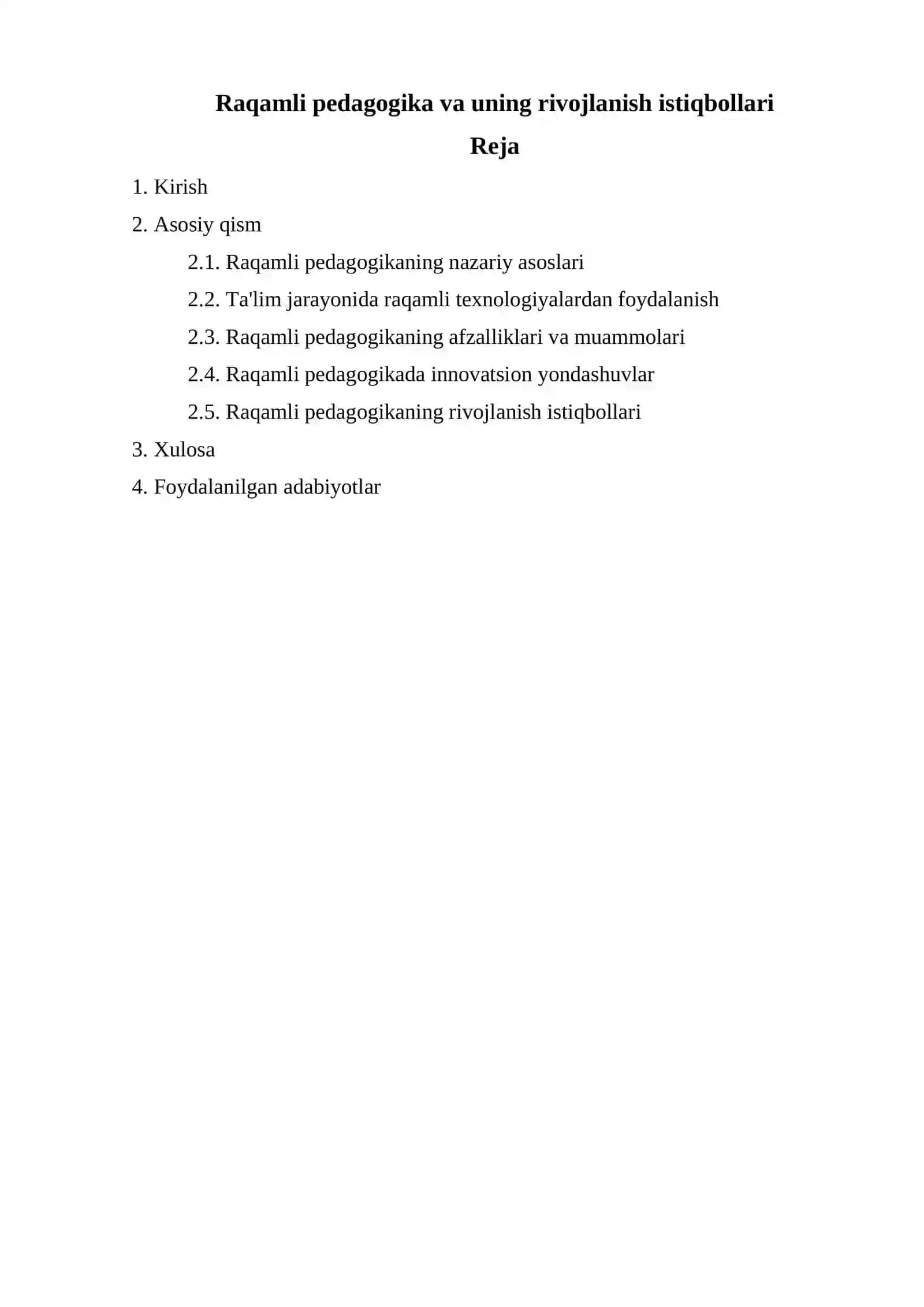 Raqamli pedagogika va uning rivojlanish istiqbollari 2