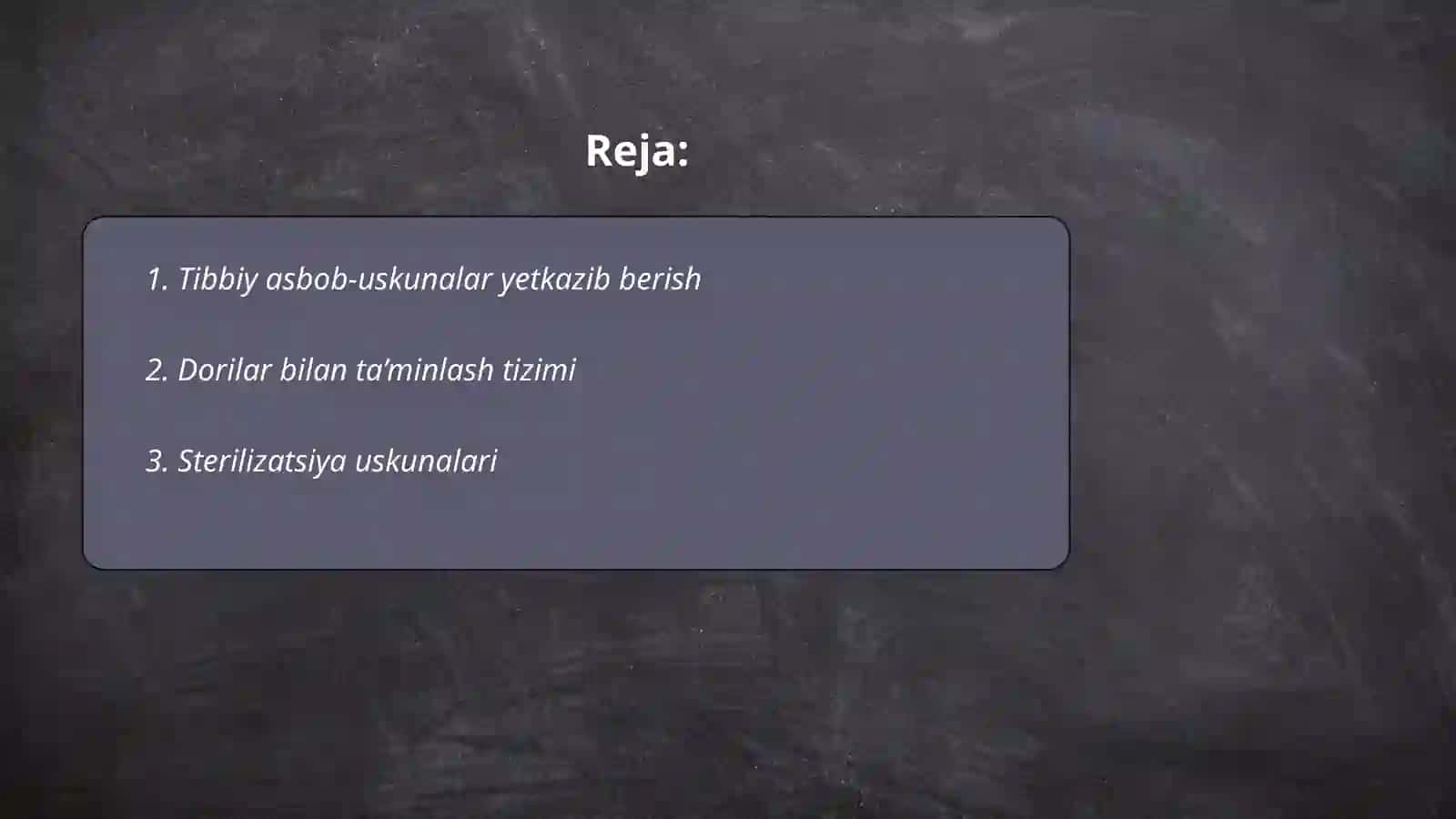 Fuqaro muhofazasi tibbiy xizmati tuzilmalarini tibbiy va bishqa mulklar bilan taʼminlash 2