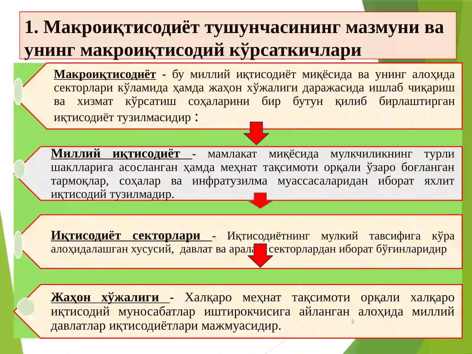 Макроиқтисодиёт тушунчасининг мазмуни 2