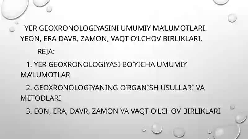 Geoxronologiya va paleontologiya 2