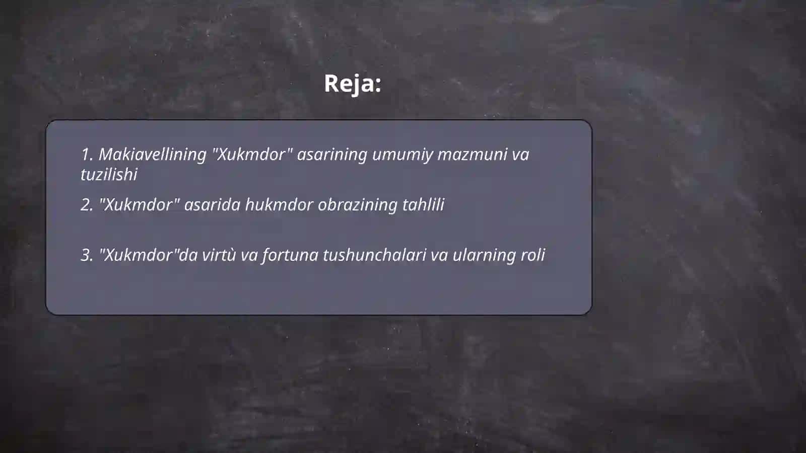 Makiavellining “Xukmdor” asari 2